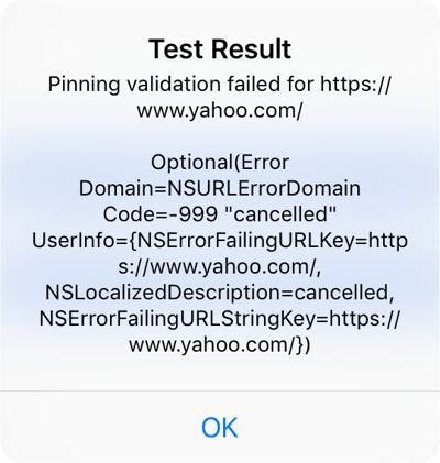 pinning validation failed