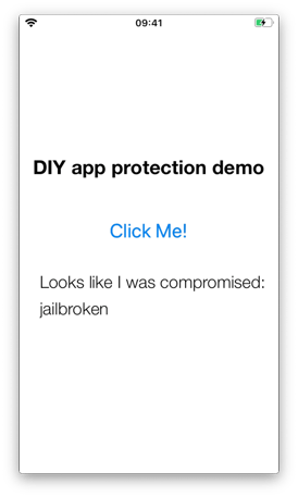 sample app jailbroken warning