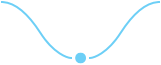 blue sine wave trough with dot in the center to indicate position in timeline