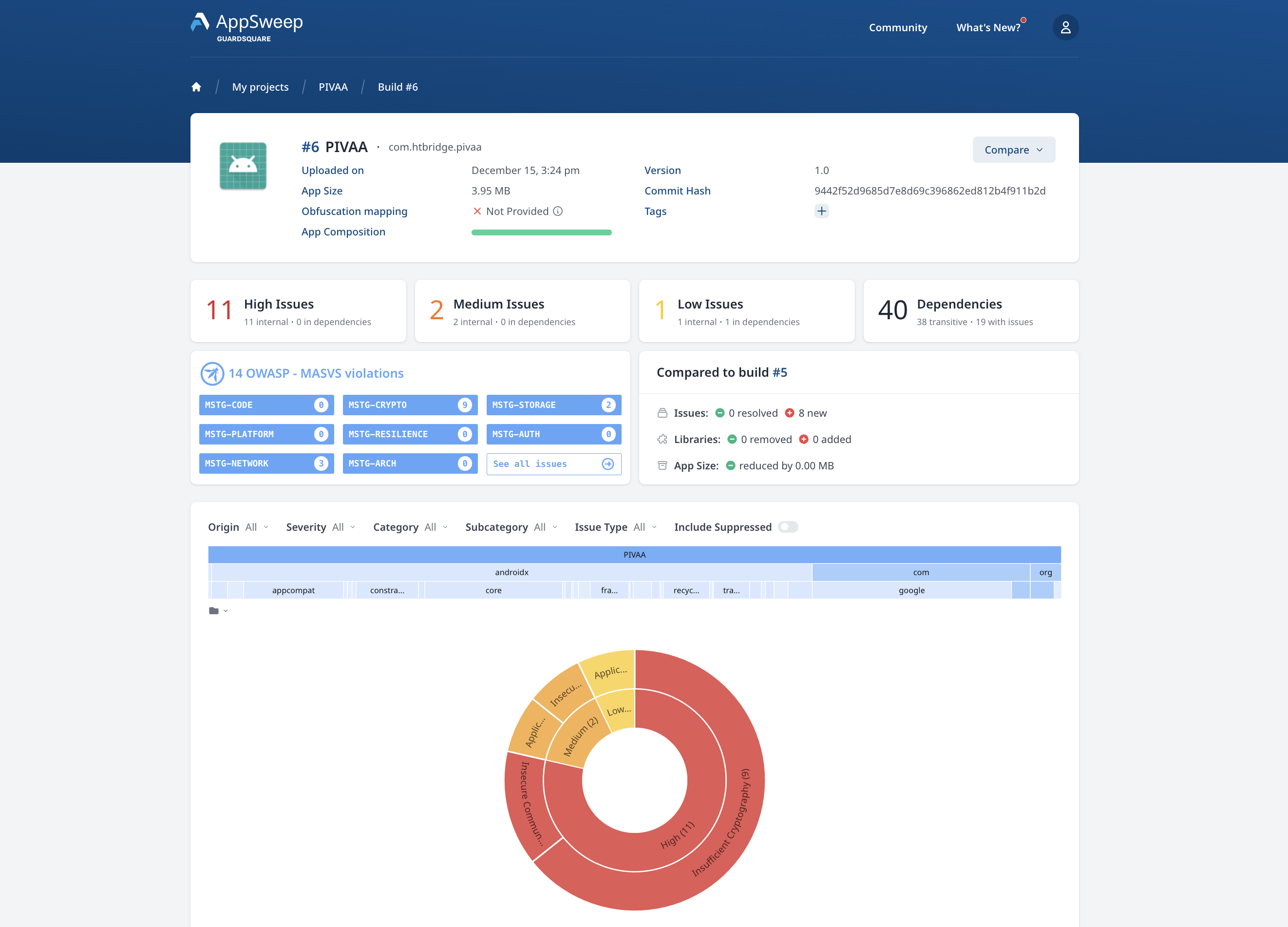 Screenshot of Appsweep