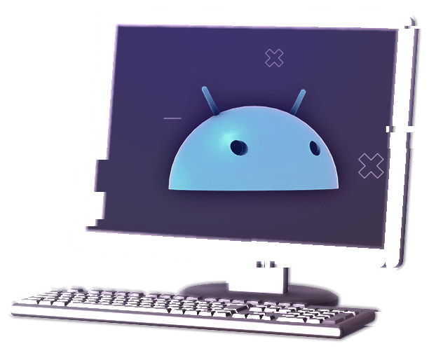 Android in computerscreen